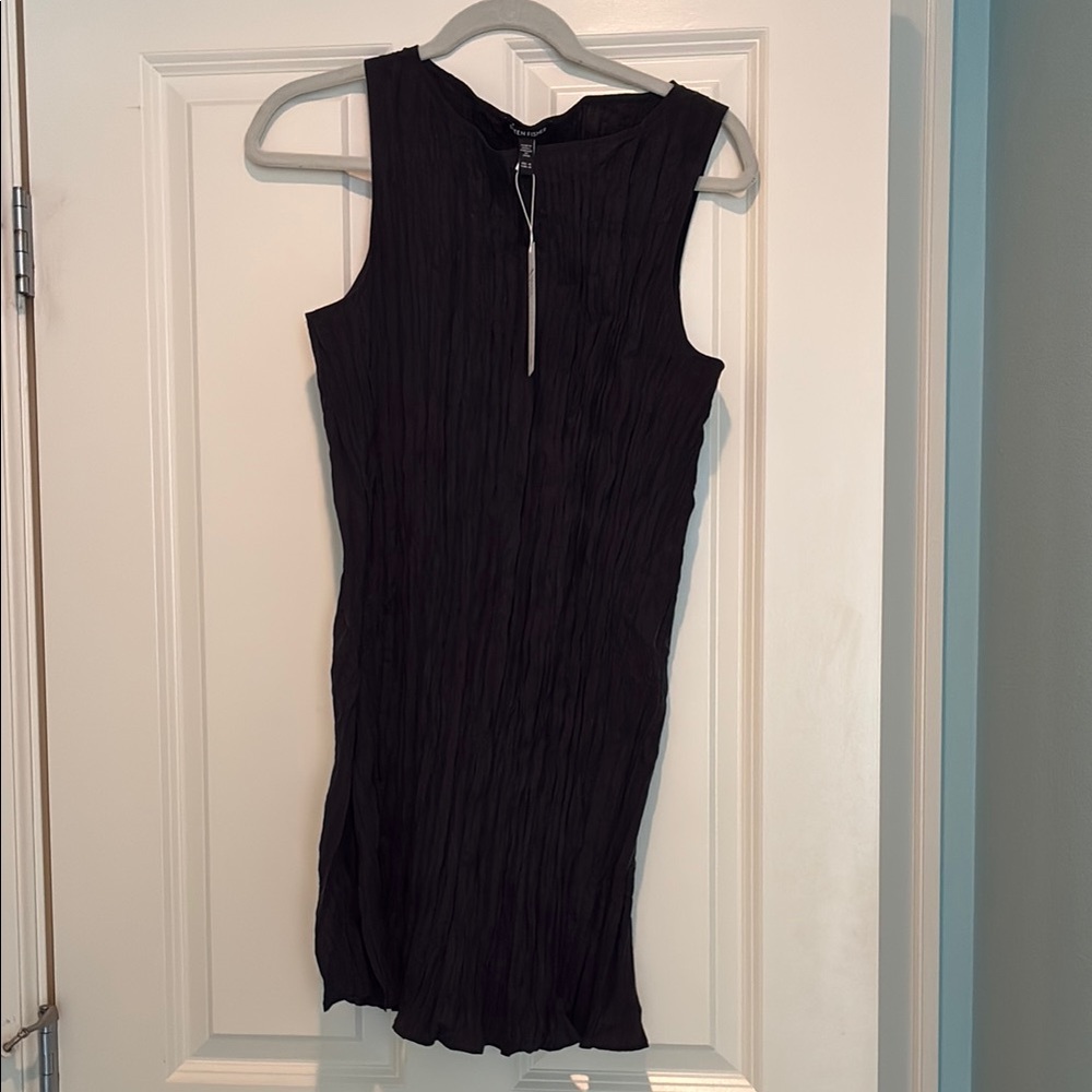 Bateau Neck Crinkle Silk Tunic